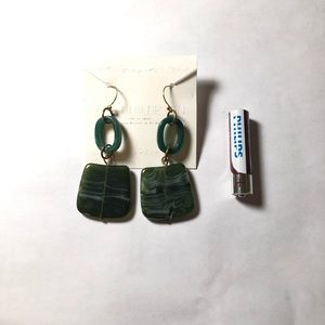 🧚🏻‍♀️Beautiful green marble earrings🧚🏻‍♀️